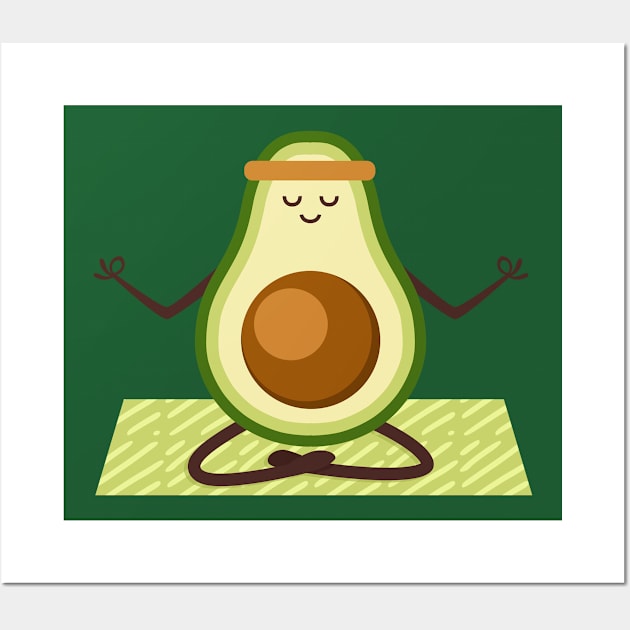 Avocado Yoga Wall Art by themadesigns